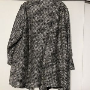 Old Navy mid calf coat. Black and white tweed NWOT